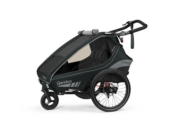 Qeridoo Kidgoo 2 Fahrradanhänger Limited Edition Sport Grey 4 Qeridoo Kidgoo 2 Fahrradanhänger Limited Edition Sport Grey – Bild 2