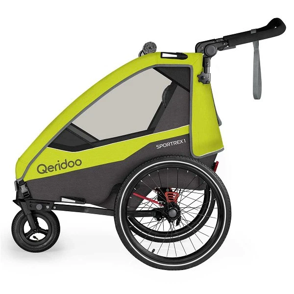 Qeridoo Sportrex 1 Fahrradanhänger Lime Green 2023 Limitiertes Design 5 Qeridoo Sportrex 1 Fahrradanhänger Lime Green 2023 Limitiertes Design – Bild 3