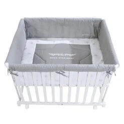 Roba Laufgitter Rock Star Baby 2 Weiß, Rechteckig 75x100 Cm -Kinder Geschäft 0241w rs2 laufgitter 75x100 300 2