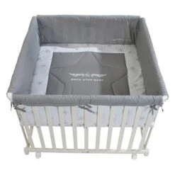 Roba Laufgitter Rock Star Baby 2 Weiß 100x100 Cm -Kinder Geschäft 0246w rs2 laufgitter 100x100 300 4