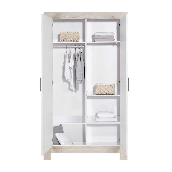 Schardt Nordic Halifax Kleiderschrank 2 Türen Weiß/Halifax Eiche 4 Schardt Nordic Halifax Kleiderschrank 2 Türen Weiß/Halifax Eiche – Bild 2