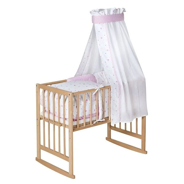 Schardt Multifunktionswiege 5 In 1 Buche Massiv Natur Mit Textiler Ausstattung Herzchen Rosa 3 Schardt Multifunktionswiege 5 In 1 Buche Massiv Natur Mit Textiler Ausstattung Herzchen Rosa