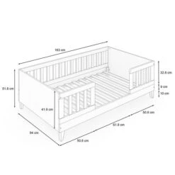 Nature Kid Elias Kinderbett Weiß/natur 90 X 160 Cm 7 Nature Kid Elias Kinderbett Weiß/natur 90 X 160 Cm -Kinder Geschäft 100209 kinderbett aosta skizze 1zu1