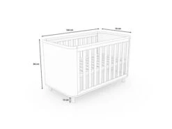 Nature Kid Babyzimmer Set Milan 2-türig 3-teilig 14 Nature Kid Babyzimmer Set Milan 2-türig 3-teilig -Kinder Geschäft 100242 babybett milan skizze 1