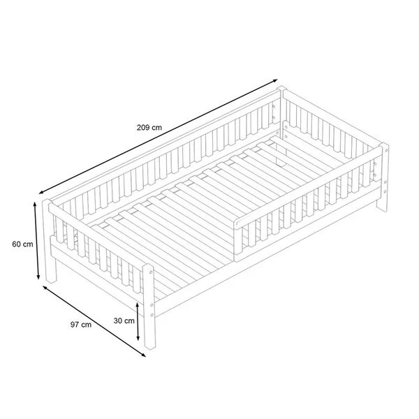 Nature Kid Lilly Einzelbett Weiß 90x200 Cm 5 Nature Kid Lilly Einzelbett Weiß 90x200 Cm – Bild 3