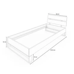 Nature Kid Nico Einzelbett Natur 90 X 200 Cm 9 Nature Kid Nico Einzelbett Natur 90 X 200 Cm -Kinder Geschäft 100310 bett nico 90x200 sketch