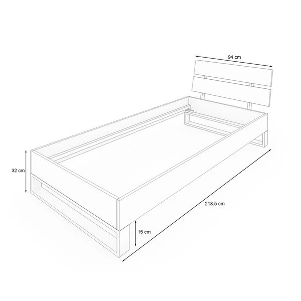 Nature Kid Nico Einzelbett Natur 90 X 200 Cm 6 Nature Kid Nico Einzelbett Natur 90 X 200 Cm – Bild 4