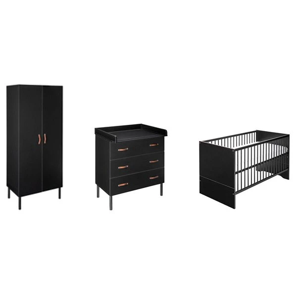 Schardt Melody Black Kinderzimmer 2T + Umbauseiten Dekor Schwarz / Massivholz Buche Schwarz Lackiert 3 Schardt Melody Black Kinderzimmer 2T + Umbauseiten Dekor Schwarz / Massivholz Buche Schwarz Lackiert