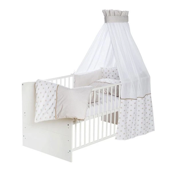 Schardt Ice Crystal Beige Bettset 4- Teilig Mit Bettwäsche, Himmel Und Nestchen 3 Schardt Ice Crystal Beige Bettset 4- Teilig Mit Bettwäsche, Himmel Und Nestchen