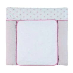 Schardt Wickelauflage Ice Crystal Rosa 80x75 Cm Inkl. Abnehmbarem Frotteebezug