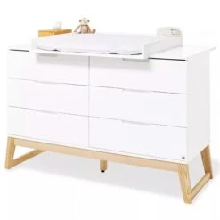 Pinolino Bridge Sparset Extrabreit Inkl. Wandregal Kinderbett & Wickelkommode -Kinder Geschäft 133466x 01 2 1