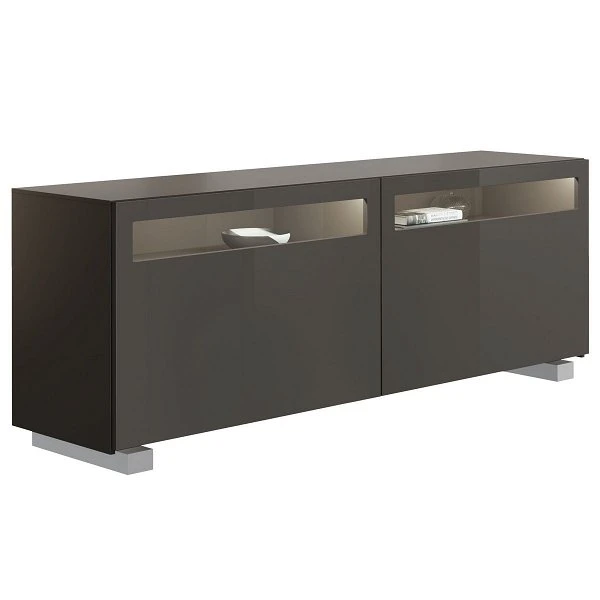 Now! Vision By Hülsta Sideboard 4R 2 Schiebetüren 70,4x211,3x52 - Lack-grau/Lack-Hochglanz-grau 3 Now! Vision By Hülsta Sideboard 4R 2 Schiebetüren 70,4x211,3x52 - Lack-grau/Lack-Hochglanz-grau