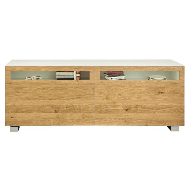 Now! Vision By Hülsta Sideboard 4R 2 Schiebetüren 70,4x211,3x52 - Lack-weiß /Natureiche 3 Now! Vision By Hülsta Sideboard 4R 2 Schiebetüren 70,4x211,3x52 - Lack-weiß /Natureiche