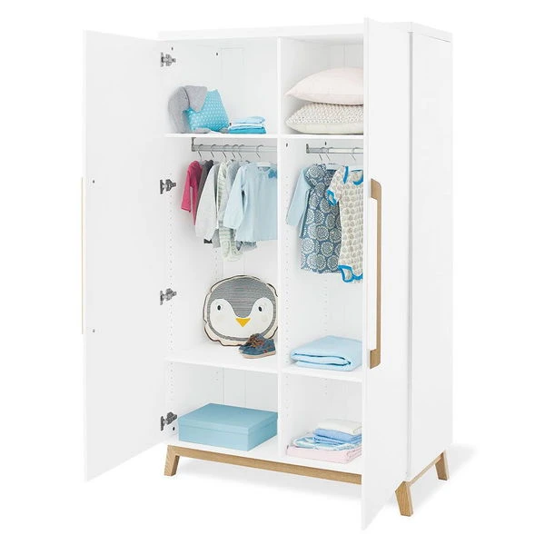 Pinolino Riva Kinderzimmer Extrabreit 2türig Inkl. Wandregal Edelmatt Weiß/Esche Klar Lackiert 8 Pinolino Riva Kinderzimmer Extrabreit 2türig Inkl. Wandregal Edelmatt Weiß/Esche Klar Lackiert – Bild 6