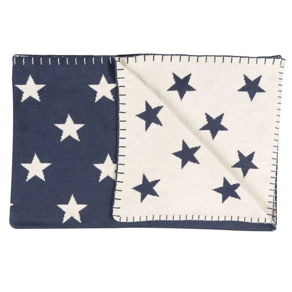 Schardt Kuscheldecke Big Star Dunkelblau 95x120 Schmusedecke - 100% Baumwolle 3 Schardt Kuscheldecke Big Star Dunkelblau 95x120 Schmusedecke - 100% Baumwolle