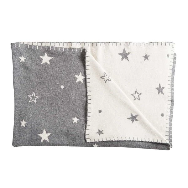 Schardt Kuscheldecke Sternchen Grau 95x120 Schmusedecke - 100% Baumwolle 3 Schardt Kuscheldecke Sternchen Grau 95x120 Schmusedecke - 100% Baumwolle