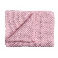 Schardt Strickdecke Rosa 75x100 Cm Tagesdecke - 100% Baumwolle