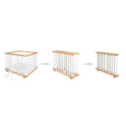 Pinolino Laufgitter Lexus Faltbar Weiß/natur 100x100 Cm, Buche Teilmassiv - Zum Toppreis -Kinder Geschäft 162462 01 gr