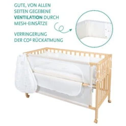 Roba Room Bed Safe Asleep® Sternenzauber - Weiß Inkl. Nestchen Air, Matratze & Schlafsack Easy Air -Kinder Geschäft 16600 51nlv209 roombed det 03 1