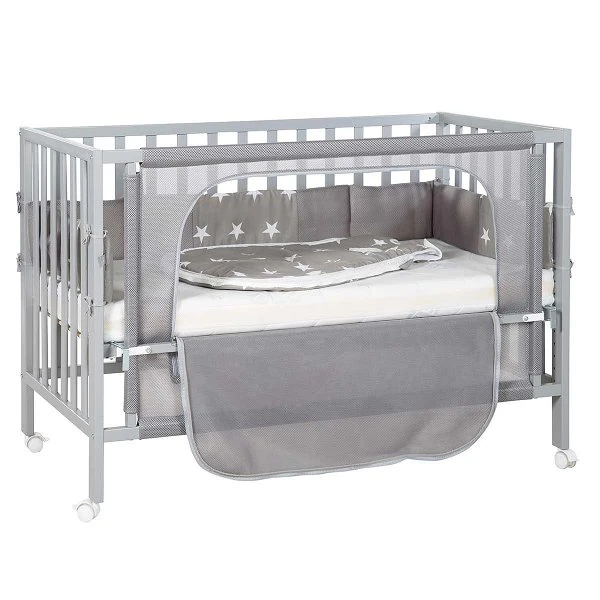 Roba Room Bed Little Stars Safe Asleep Inkl. Schlafsack, Matratze & Nestchen 4 Roba Room Bed Little Stars Safe Asleep Inkl. Schlafsack, Matratze & Nestchen – Bild 2