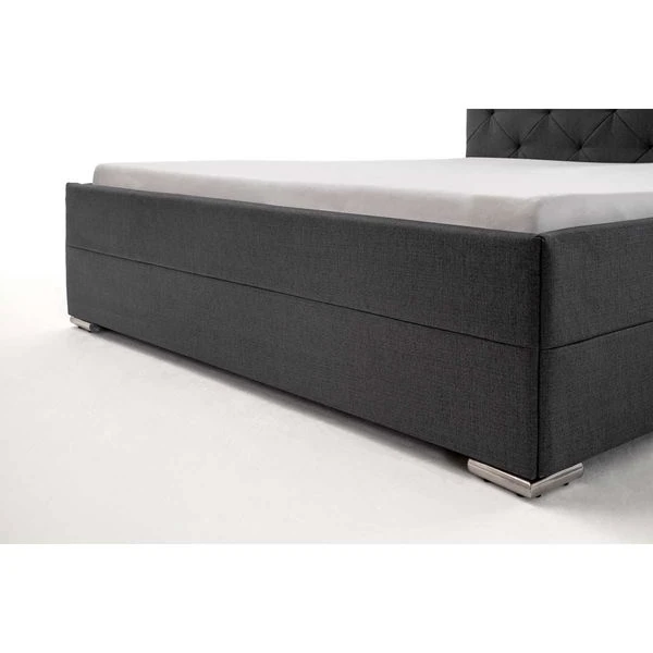 Meise Möbel Chicago Polsterbett Anthrazit 180 X 200 Cm Mit Chromfüßen 5 Meise Möbel Chicago Polsterbett Anthrazit 180 X 200 Cm Mit Chromfüßen – Bild 3