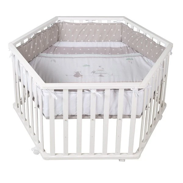 Roba Laufgitter Indibär Weiß 6-eckig 3 Roba Laufgitter Indibär Weiß 6-eckig