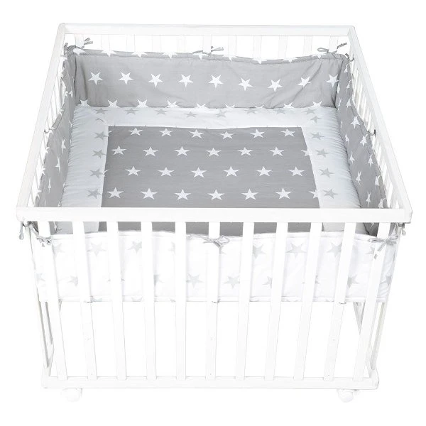 Roba Laufgitter Cosiplay Little Stars Bicolor, 100x100 Cm, BIO Buche Massiv 3 Roba Laufgitter Cosiplay Little Stars Bicolor, 100x100 Cm, BIO Buche Massiv