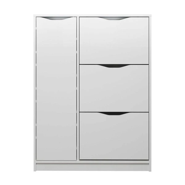 Trendteam Basix Schuhschrank 1TR 3KL Weiß 4 Trendteam Basix Schuhschrank 1TR 3KL Weiß – Bild 2