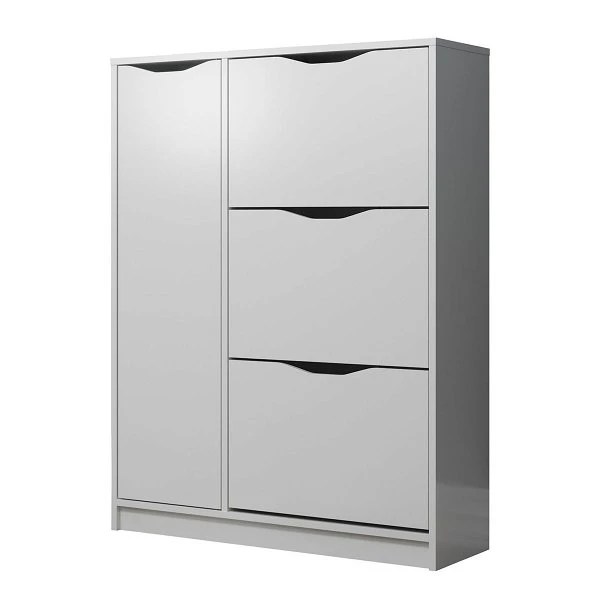 Trendteam Basix Schuhschrank 1TR 3KL Weiß 3 Trendteam Basix Schuhschrank 1TR 3KL Weiß