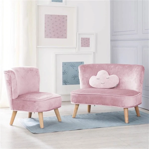 Roba Lil Sofa Set Groß Roba Style Rosa/mauve Inkl. Kindersofa, Kindersessel & Dekokissen Wolke 3 Roba Lil Sofa Set Groß Roba Style Rosa/mauve Inkl. Kindersofa, Kindersessel & Dekokissen Wolke