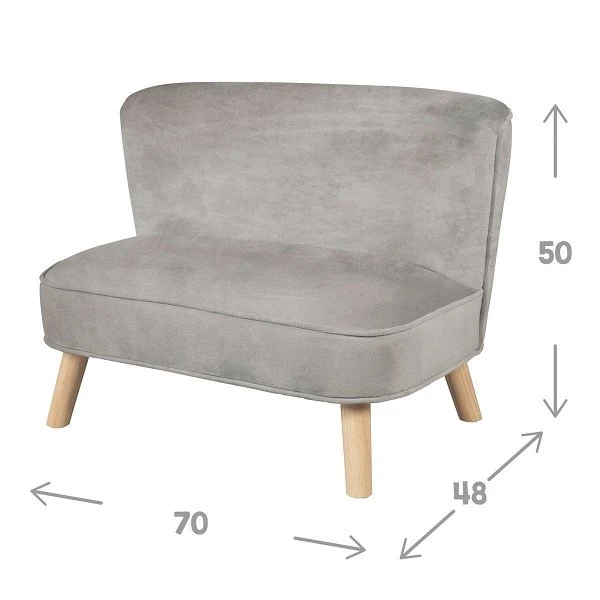 Roba Lil Sofa Set Groß Roba Style Silbergrau Inkl. Kindersofa, Kindersessel & Dekokissen Wolke 4 Roba Lil Sofa Set Groß Roba Style Silbergrau Inkl. Kindersofa, Kindersessel & Dekokissen Wolke – Bild 2