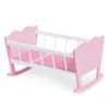 Pinolino Puppenwiege Jasmin Komplett, 4-teilig Rosa Und Weiß Lackiert Zum Toppreis