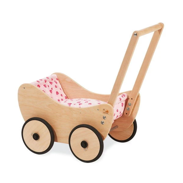 Pinolino Puppenwagen Trixi Inkl. Bettzeug Dessin Herzchen Rosa - Mit Bremssystem 4 Pinolino Puppenwagen Trixi Inkl. Bettzeug Dessin Herzchen Rosa - Mit Bremssystem – Bild 2
