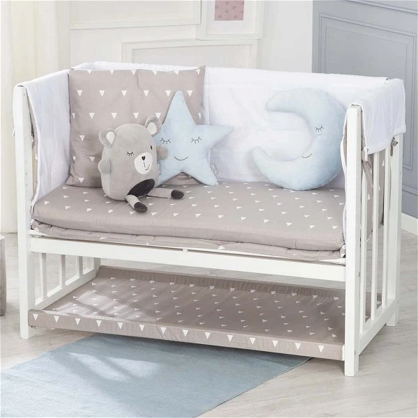 Roba Stubenbett 4 In1 Weiß Indibär Inkl. Nestchen, Bettwäsche, Matratze & Himmel 5 Roba Stubenbett 4 In1 Weiß Indibär Inkl. Nestchen, Bettwäsche, Matratze & Himmel – Bild 3