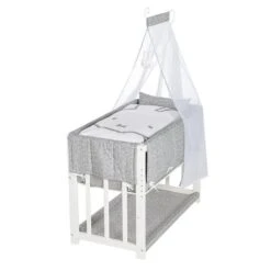 Roba Stubenbett 3 In 1 Miffy Inkl. Bettwäsche, Nestchen, Matratze & Himmel