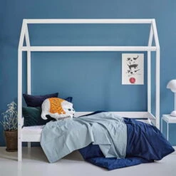 Hoppekids ECO Comfort Hausbett Weiß Kinderbett In 70 X 160 Cm - Mit Hausdach 19 Hoppekids ECO Comfort Hausbett Weiß Kinderbett In 70 X 160 Cm - Mit Hausdach -Kinder Geschäft 30 0008 32 07m blue milieu 3 1