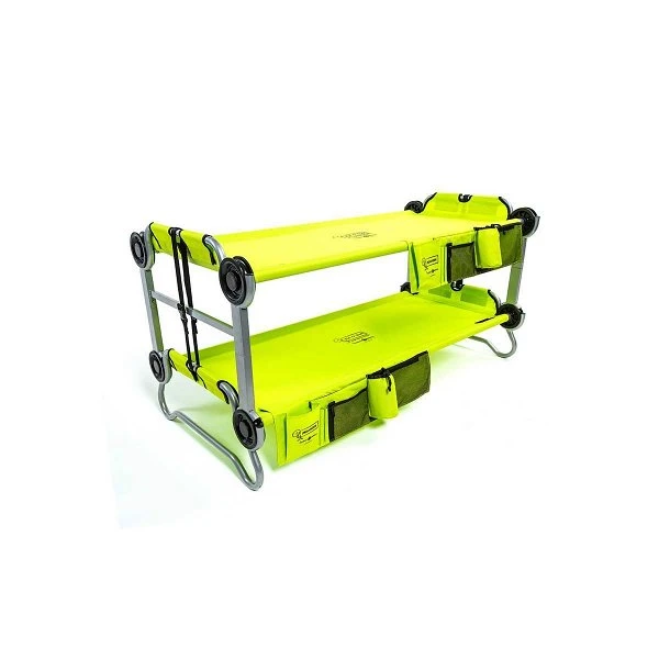 Kid-O-Bunk Campingbett Grün Mit Seitentaschen Etagenbett Von Disc-O-Bed 3 Kid-O-Bunk Campingbett Grün Mit Seitentaschen Etagenbett Von Disc-O-Bed