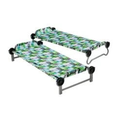 Kid-O-Bunk Campingbett Block Pattern Mit Seitentaschen Das Etagenbett Von Disc-O-Bed 9 Kid-O-Bunk Campingbett Block Pattern Mit Seitentaschen Das Etagenbett Von Disc-O-Bed -Kinder Geschäft 30205b 2 singles