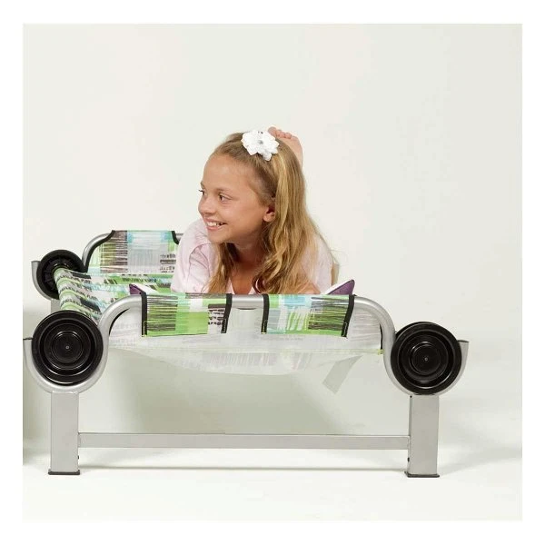 Kid-O-Bed Einzelbett Blockpattern Gerader Rahmen Das Campingbett Von Disc-O-Bed 4 Kid-O-Bed Einzelbett Blockpattern Gerader Rahmen Das Campingbett Von Disc-O-Bed – Bild 2