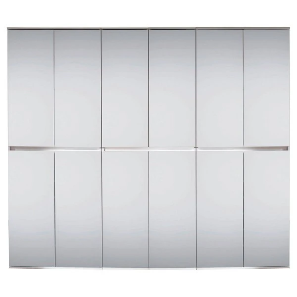 Trendteam Mirror Spiegelgarderobenschrank Weiß Melamin | 222 Cm 4 Trendteam Mirror Spiegelgarderobenschrank Weiß Melamin | 222 Cm – Bild 2