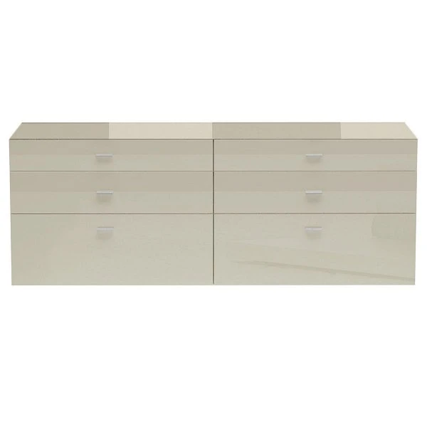 Now! No.14 By Hülsta Sideboard 4R 6 Schubladen 76,8x210x42 - Lack-seidengrau/Hochglanz-seidengrau 3 Now! No.14 By Hülsta Sideboard 4R 6 Schubladen 76,8x210x42 - Lack-seidengrau/Hochglanz-seidengrau