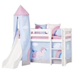 Hoppekids Halbhohes Bett ECO Luxury 70x160 Cm Mit Rutsche, Gerader Leiter & Absturzsicherung 12 Hoppekids Halbhohes Bett ECO Luxury 70x160 Cm Mit Rutsche, Gerader Leiter & Absturzsicherung -Kinder Geschäft 35 23 009 01 1