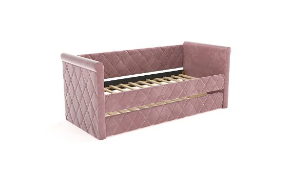 Nature Kid Vilena Sofabett Velour Rosa 90 X 200 Cm 4 Nature Kid Vilena Sofabett Velour Rosa 90 X 200 Cm – Bild 2