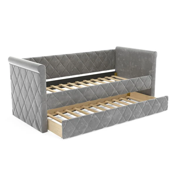 Nature Kid Vilena Sofabett Velour Grau 90 X 200 Cm Mit Gästebett 6 Nature Kid Vilena Sofabett Velour Grau 90 X 200 Cm Mit Gästebett – Bild 4