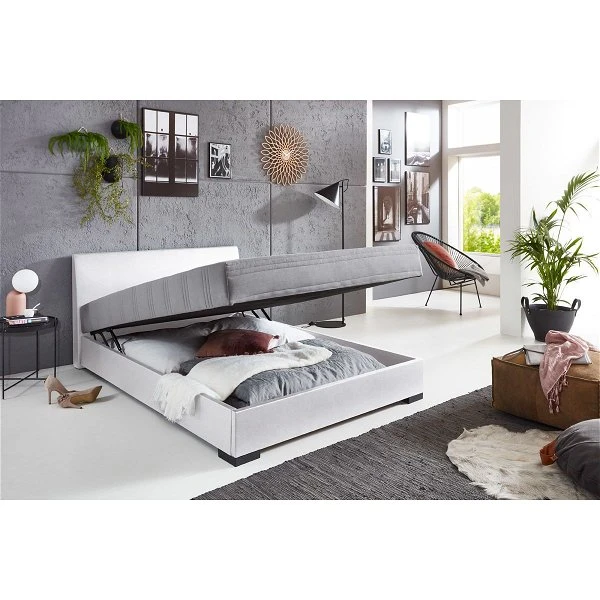 Relita Boxspringbett MELS Weiß Anthrazit 140x200 Cm Mit Federkernmatratze Und Bettkasten 5 Relita Boxspringbett MELS Weiß Anthrazit 140x200 Cm Mit Federkernmatratze Und Bettkasten – Bild 3