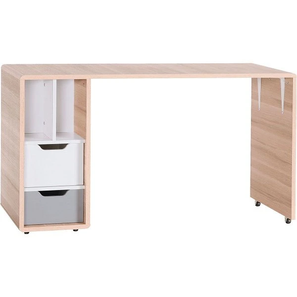 VOX Evolve Schreibtisch Mit Rollen Oak/white/grey 3 VOX Evolve Schreibtisch Mit Rollen Oak/white/grey