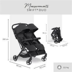 Hauck Swift X Duo Geschwisterwagen 26 Hauck Swift X Duo Geschwisterwagen -Kinder Geschäft 4007923500040.pt02.swift x duo black