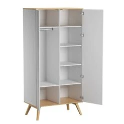 VOX Nature Kleiderschrank 2-türig Weiß/eiche 5 VOX Nature Kleiderschrank 2-türig Weiß/eiche -Kinder Geschäft 4015778 2