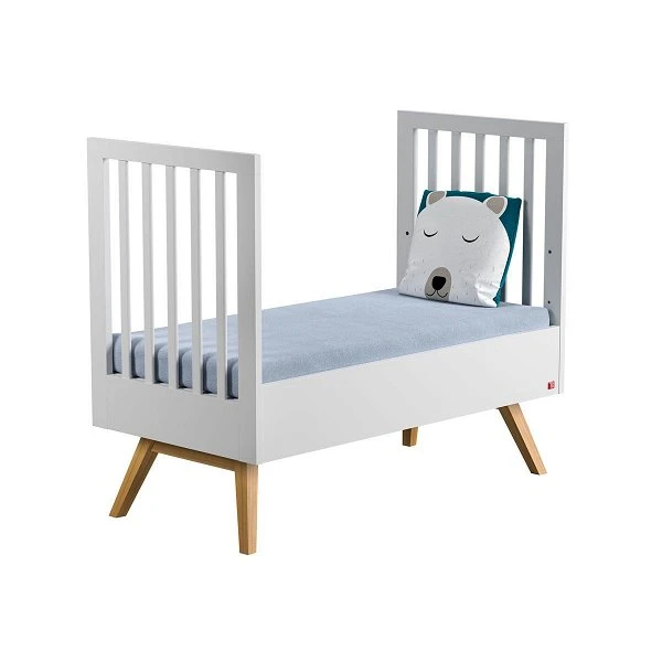 VOX Nature Babybett 60x120 Weiß/eiche 4 VOX Nature Babybett 60x120 Weiß/eiche – Bild 2
