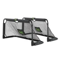 EXIT TOYS EXIT Panna Stählernes Fußballtor 150x60 Cm Schwarz - 2er-Set, Faltbar